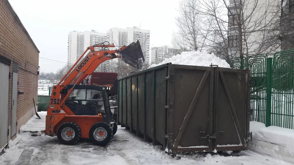 Вывоз снега контейнерами в Долгопрудном — цена от 3247 руб., заказать контейнер для снега в ПроМусор
